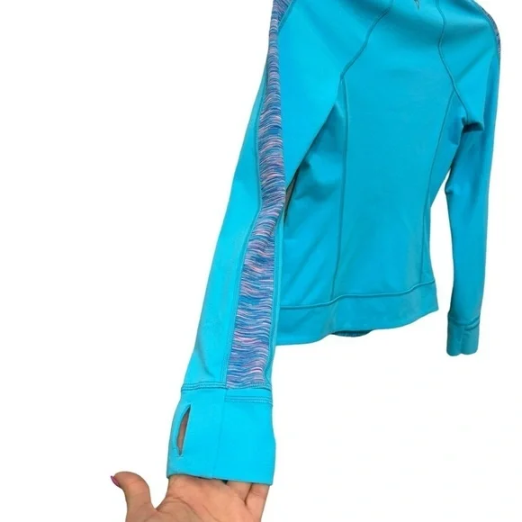 Ivviva Girls Lululemon Brand Blue Zip Up Jacket Size 12